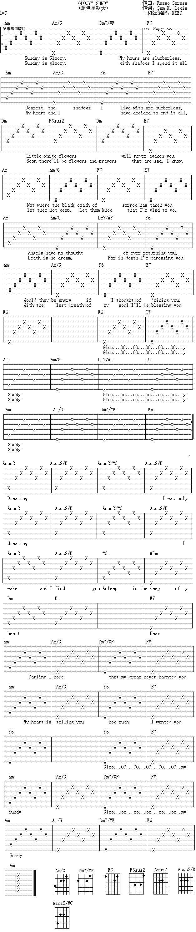 黑色星期天(吉他谱)1