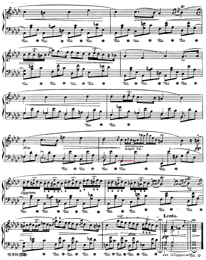 B大调夜曲作品32号-OP32NO.2-肖邦(钢琴谱)8