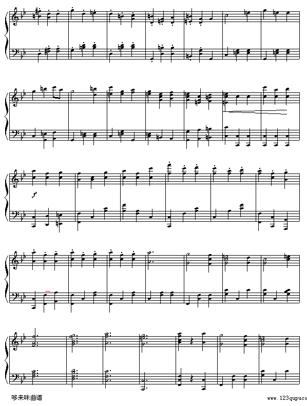 田园钢琴曲-贝多芬(钢琴谱)8