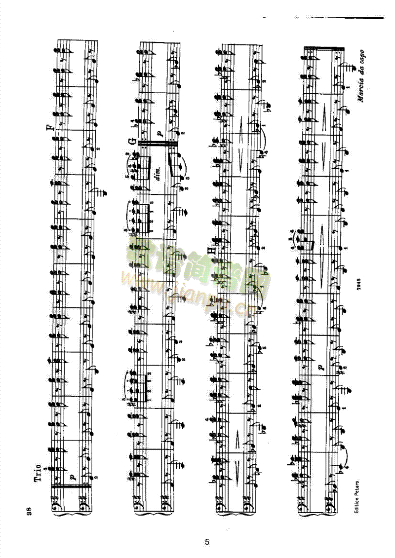 进行曲键盘类钢琴(钢琴谱)5