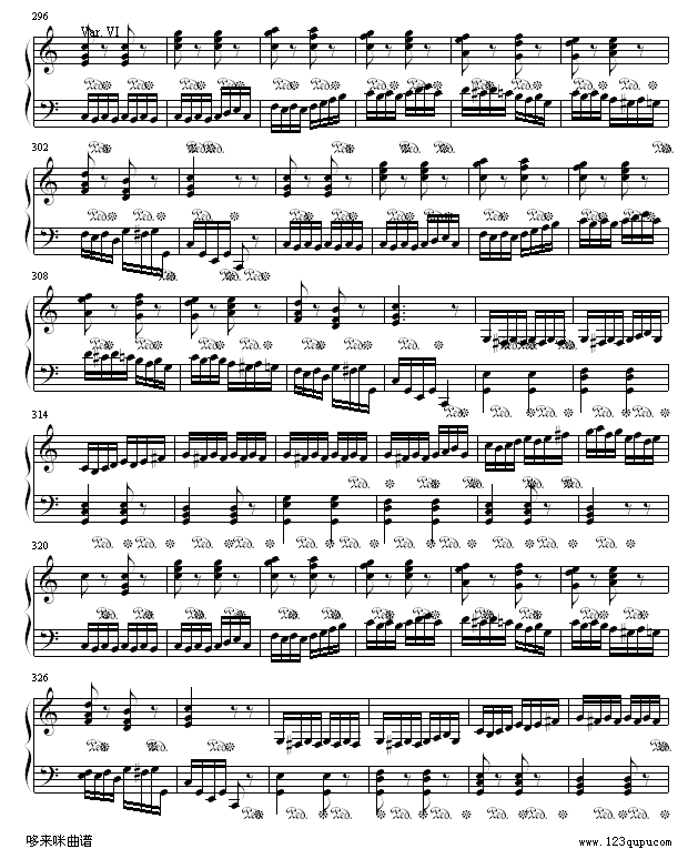 小星星变奏曲-莫扎特(钢琴谱)9