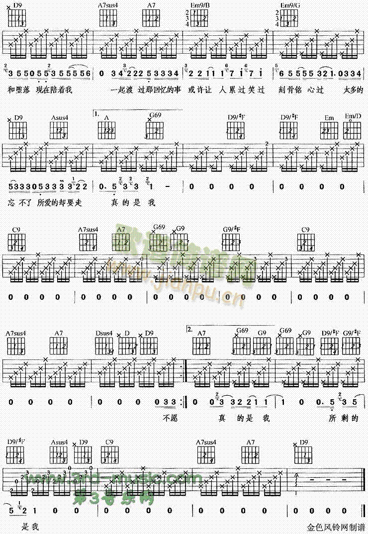 真的是我(吉他谱)3