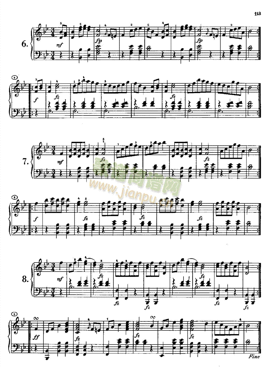 8首连德勒舞曲D378键盘类钢琴(钢琴谱)3