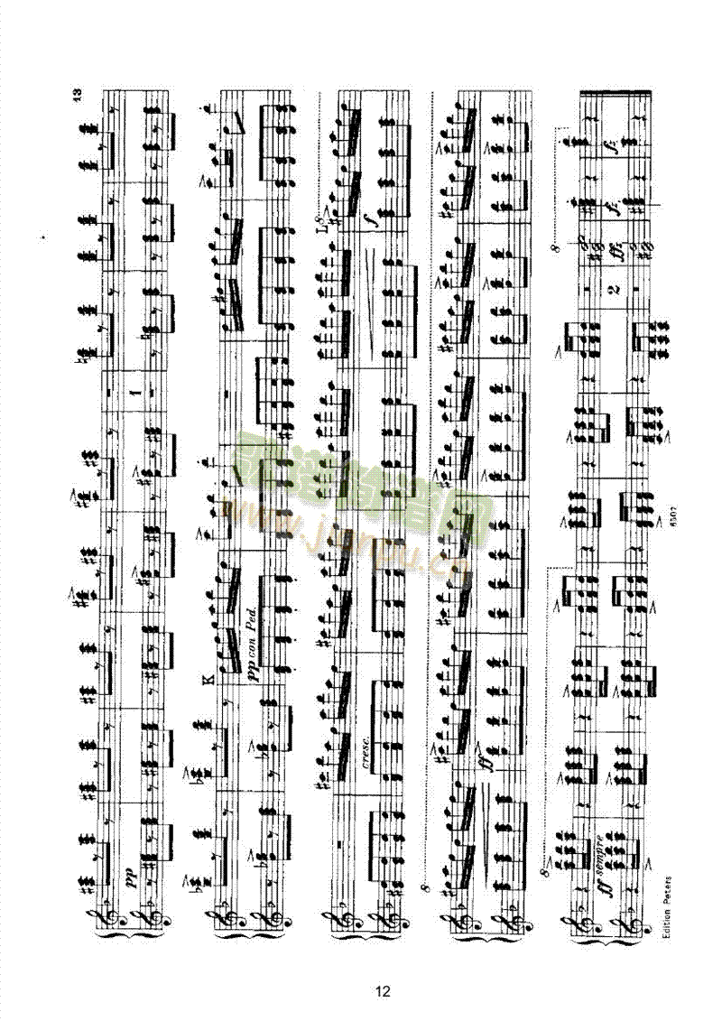 挪威舞曲键盘类钢琴(钢琴谱)12