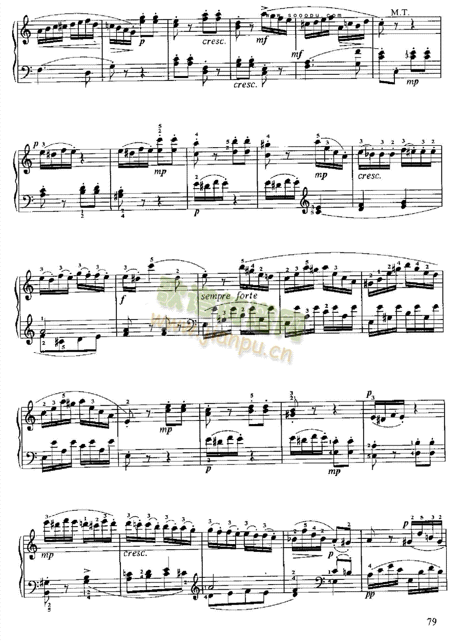 小奏鸣曲键盘类钢琴(钢琴谱)10