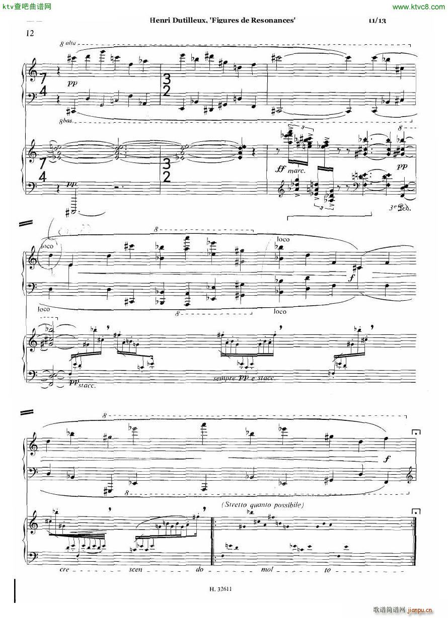 Dutilleux Figures de Résonances for Two Pianos(钢琴谱)11