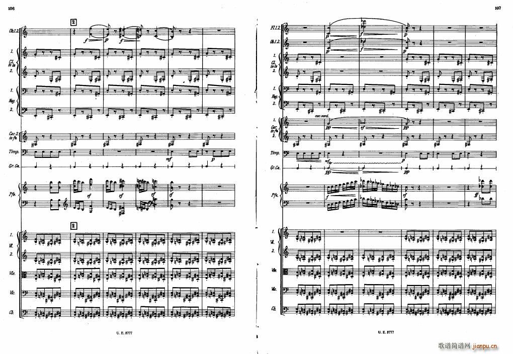 Bartok SZ 83 Piano Concerto No1 Full Score 二(钢琴谱)13