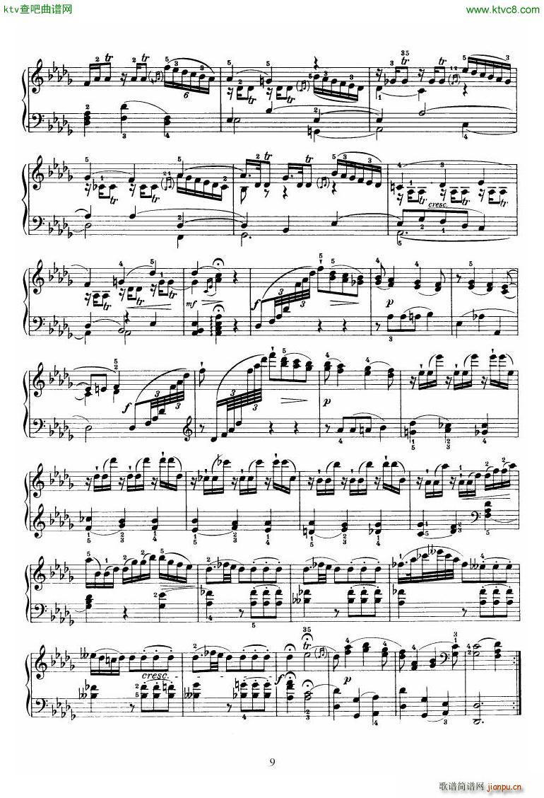 Piano Sonata No 46 in Ab(钢琴谱)9