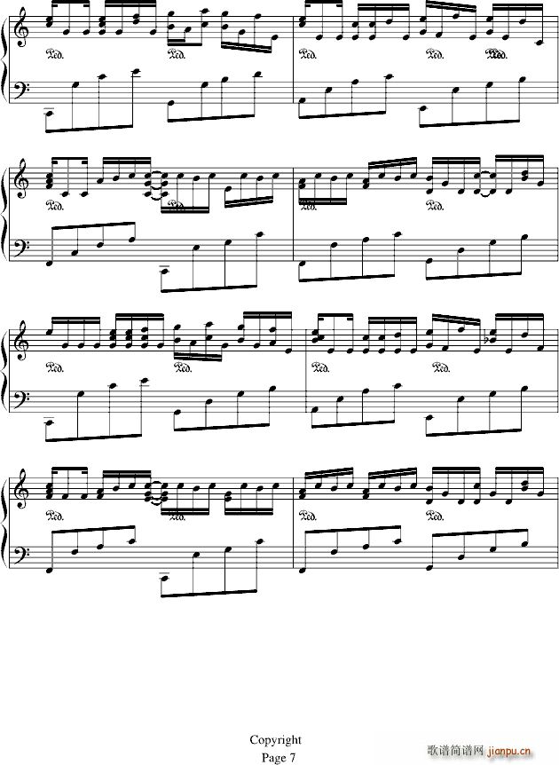 卡农—情感(五字歌谱)7