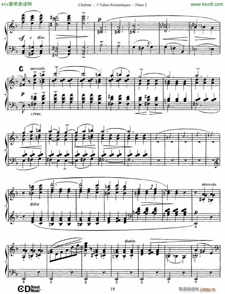 Chabrier 3 Valses Romantiques Piano 2(钢琴谱)18