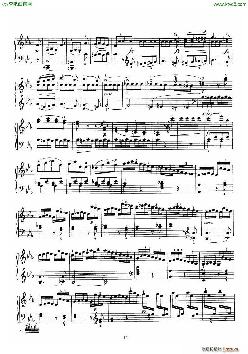 Piano Sonata No 52 in Eb(钢琴谱)14