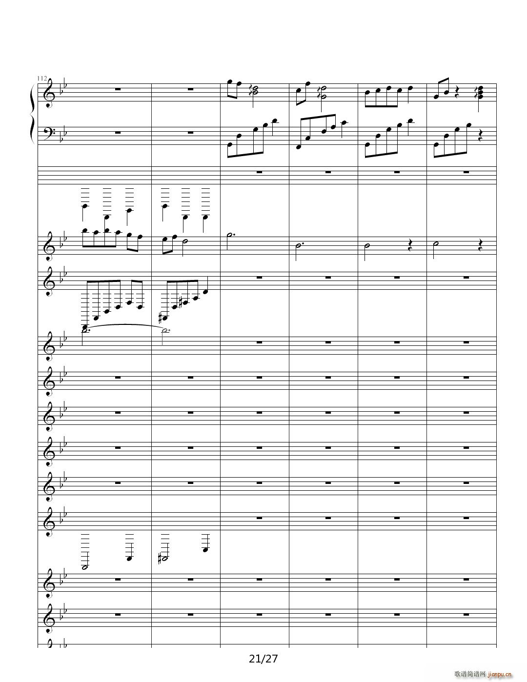 伴奏 降B调(钢琴谱)21
