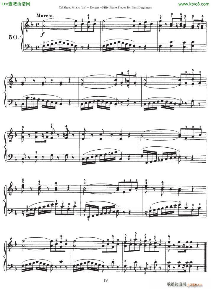 Berens op 70 50 Piano Pieces for Beginners(钢琴谱)19