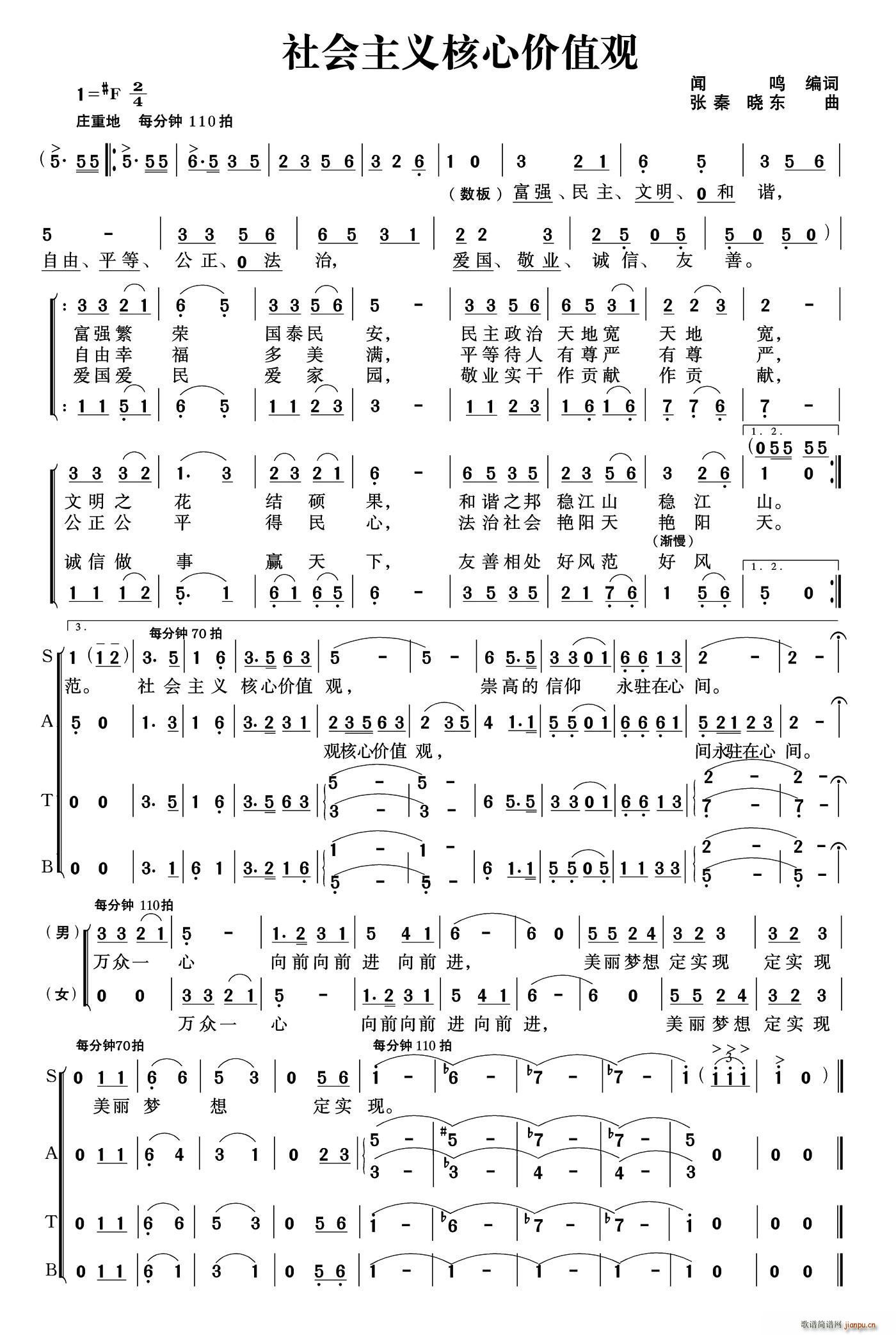 社会主义核心价值观 张秦(十字及以上)1