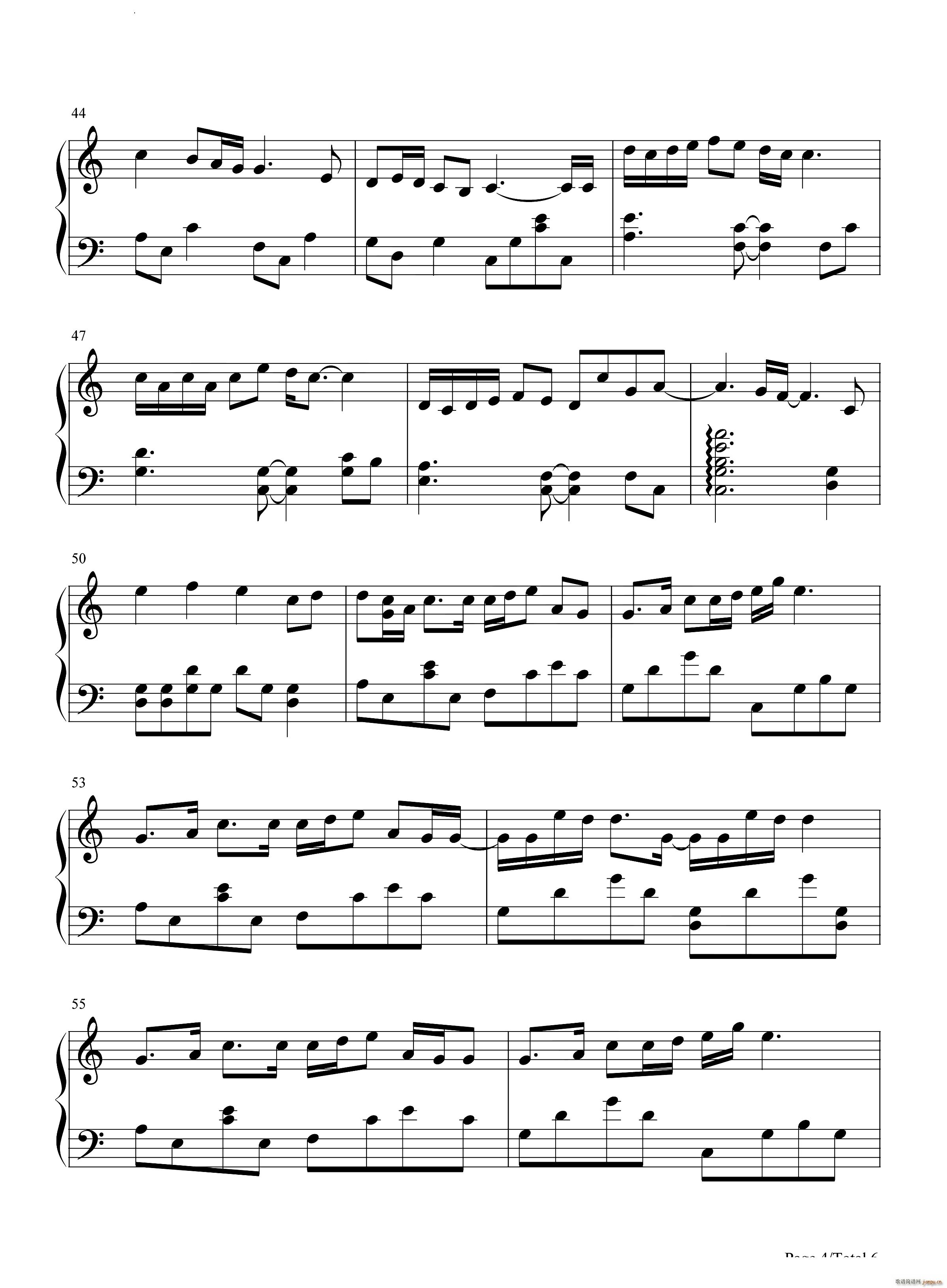 我不曾忘记(钢琴谱)5