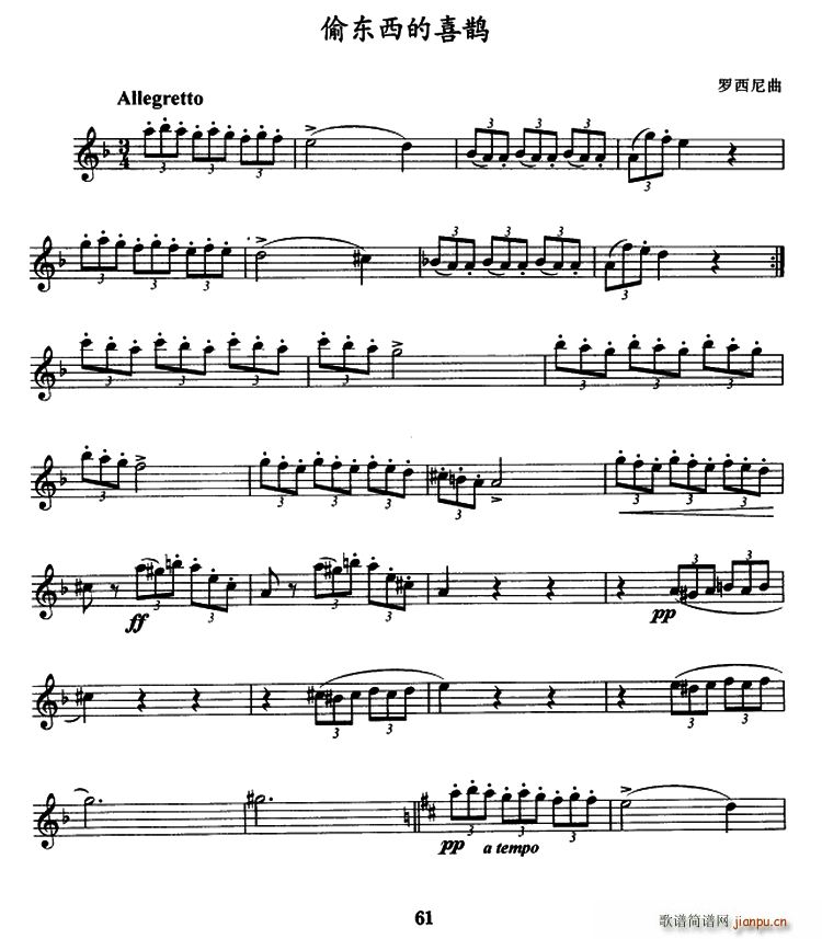 偷东西的喜鹊(六字歌谱)1