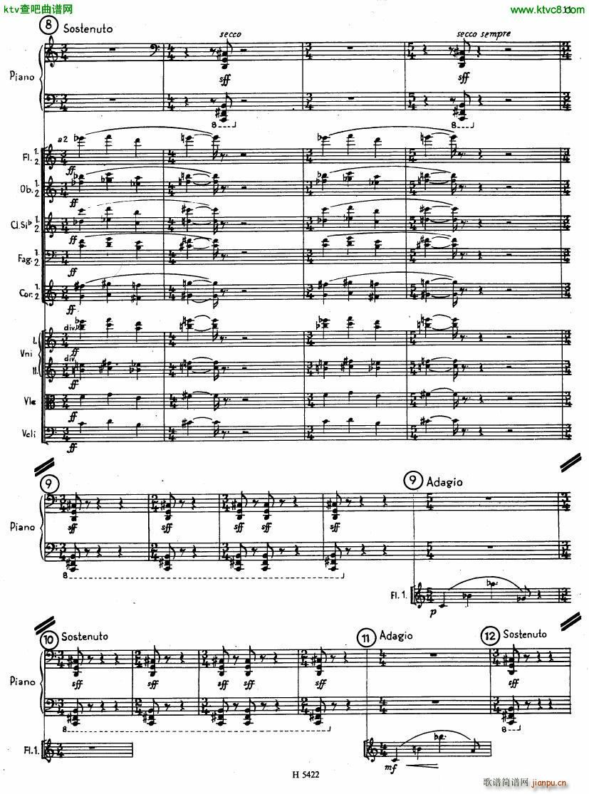 Fiser concerto da camera for piano full score(钢琴谱)9