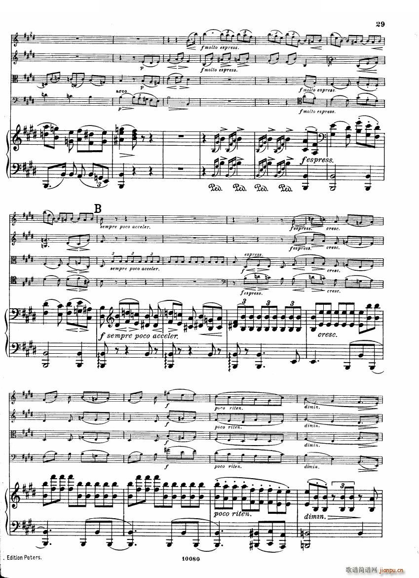 Brahms op 34 Piano Quintet f minor score 一(钢琴谱)28