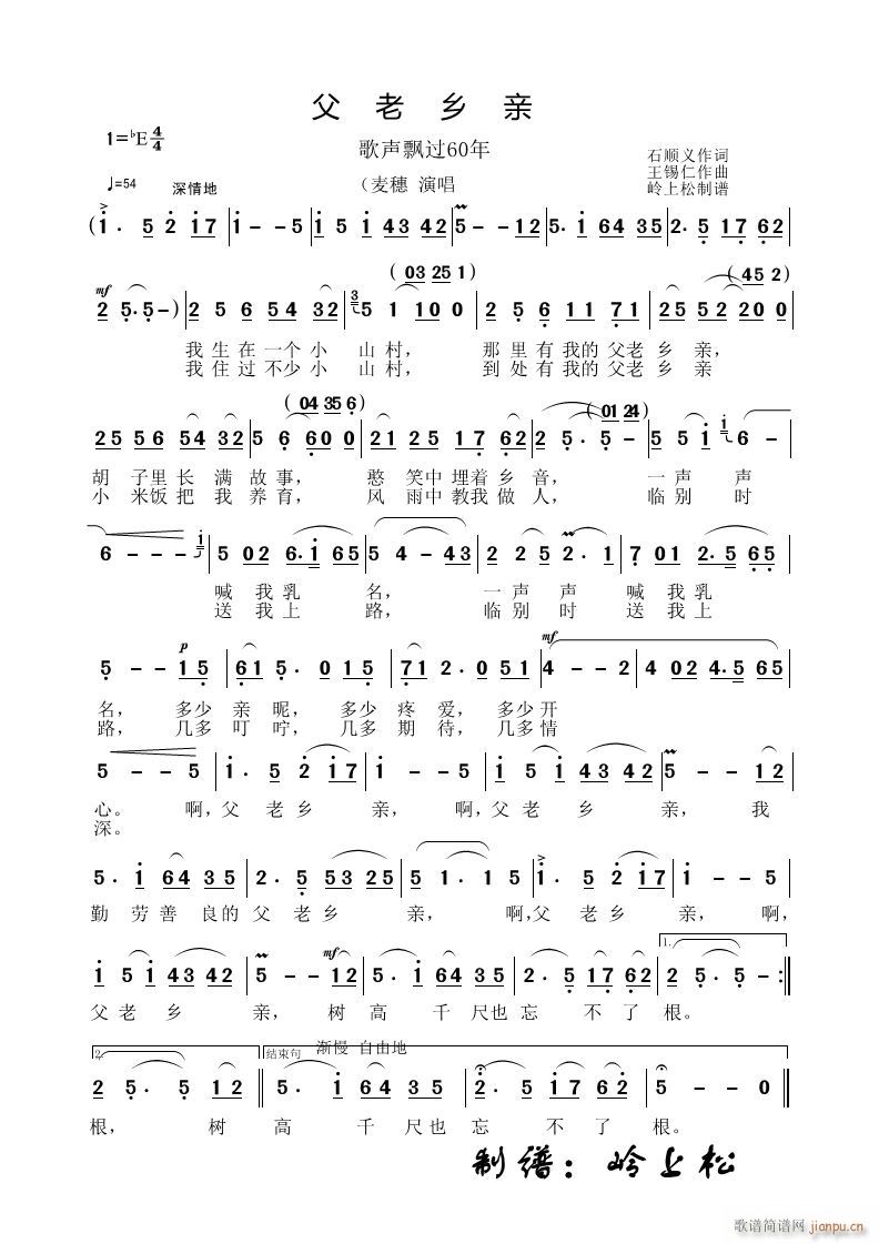 父老乡亲 歌声飘过60年 第五场(十字及以上)1