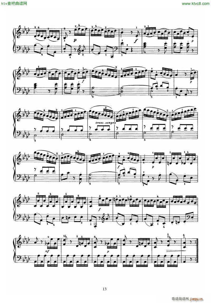 Piano Sonata No 46 in Ab(钢琴谱)13