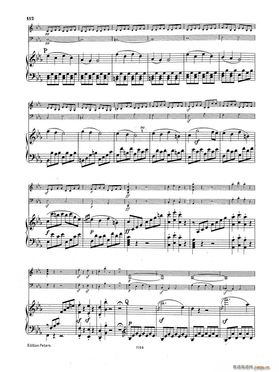 Beethoven op 1 no 3 Piano Trio(钢琴谱)24