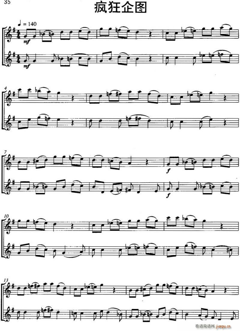 疯狂企图 Loco Motive 二重奏(总谱)1