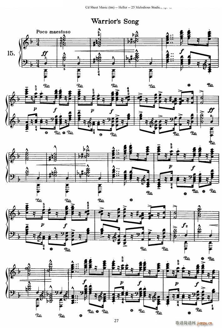 Heller warrior song op45 warrior song op45(十字及以上)1