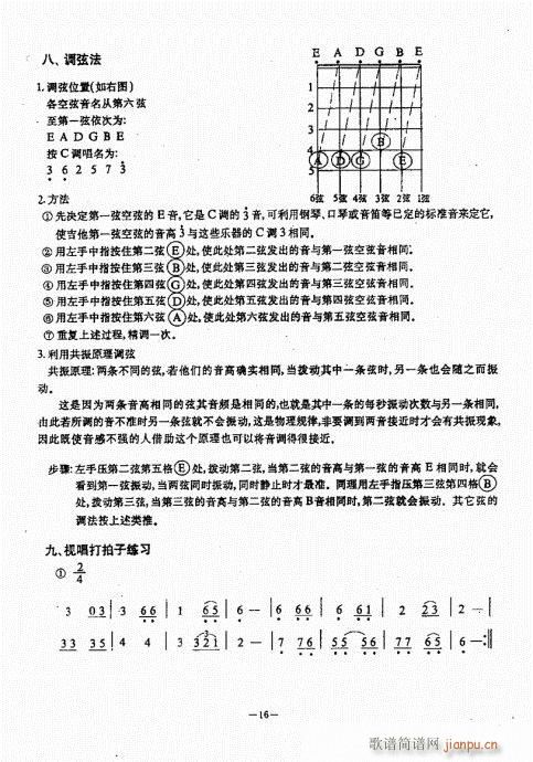 民谣吉他经典教程目录1-20(吉他谱)22