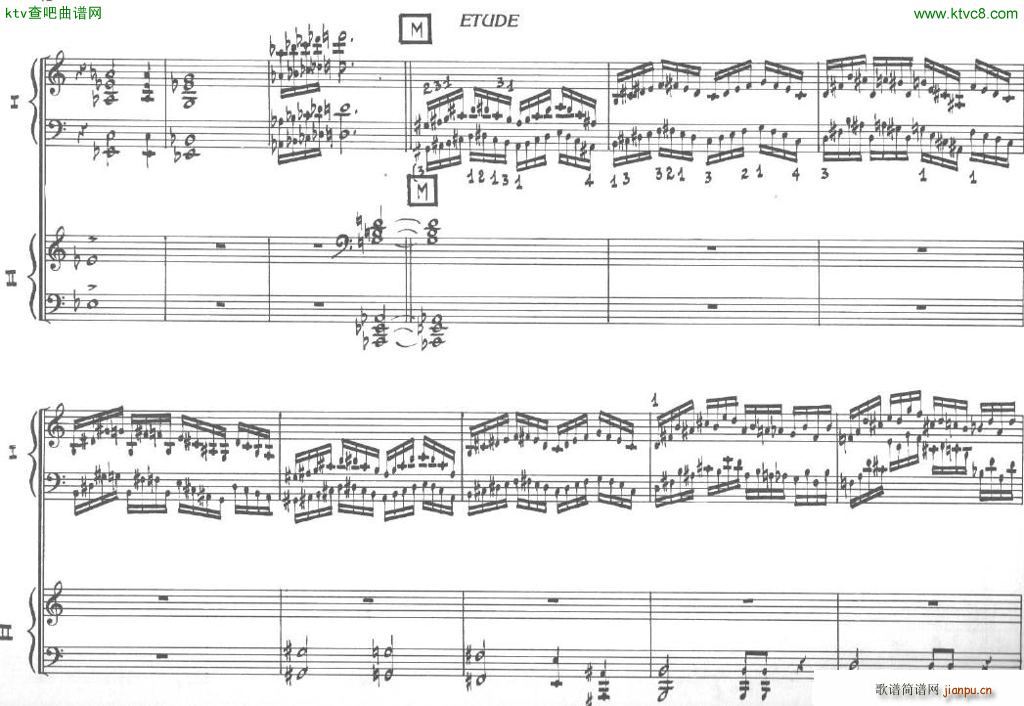 Bolling Sonata for Two Pianist no 2 Part1 1(钢琴谱)12