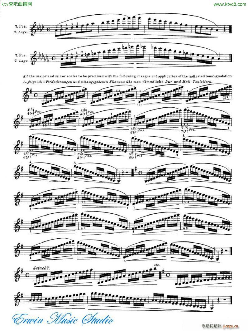 罗德 24首练习曲Pierre Rode 24 Studi Per violino I IX(十字及以上)6