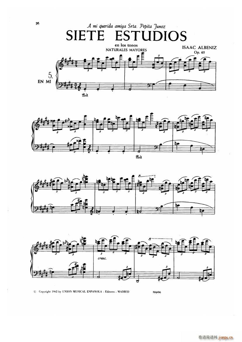 Albeniz op 65 Etudes no 1 7(钢琴谱)26