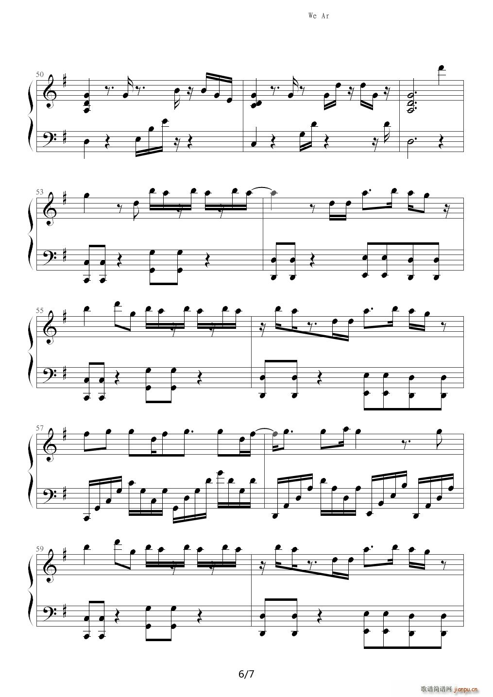 We Are Never Ever Getting Back G调(钢琴谱)6