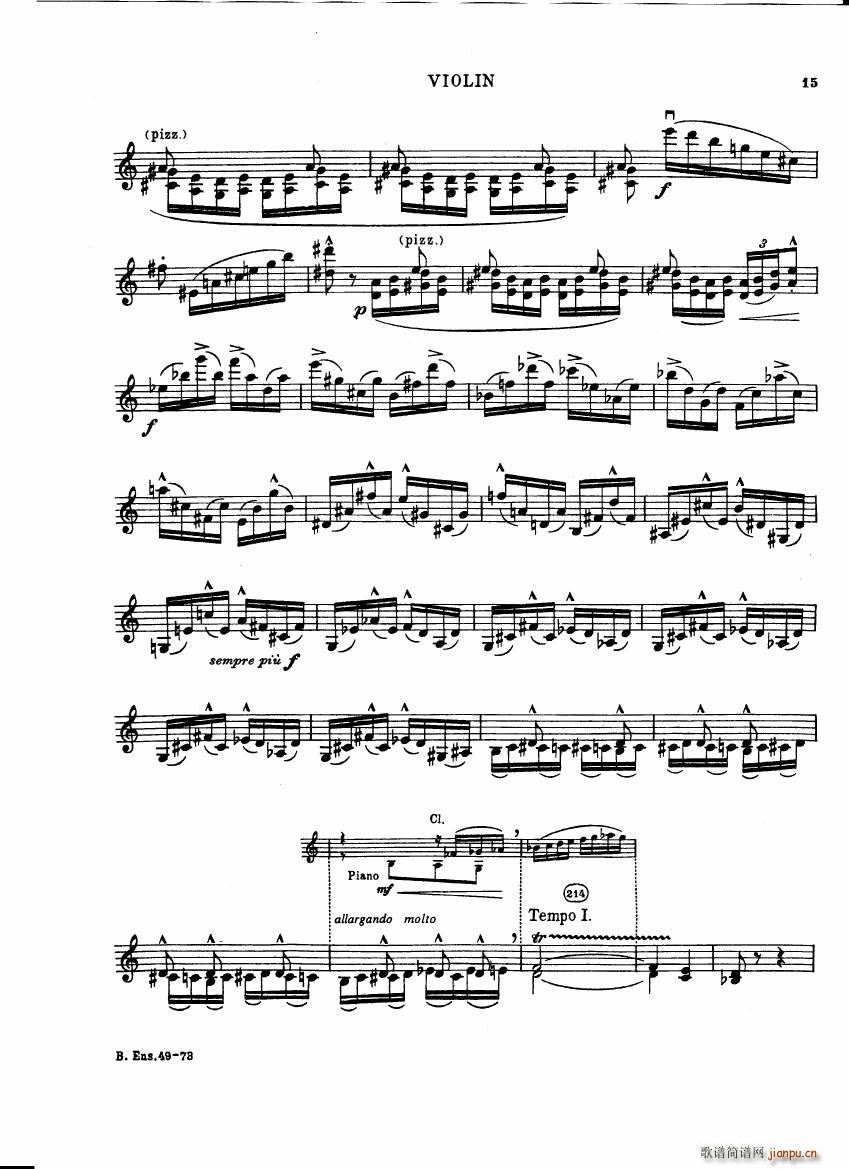 Bartok SZ 111 Contrasts violin(钢琴谱)15
