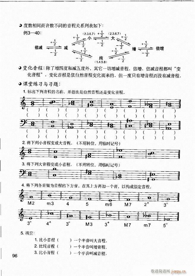 音乐基本知识 乐理常识 和声基础 键盘实践61 120(十字及以上)36