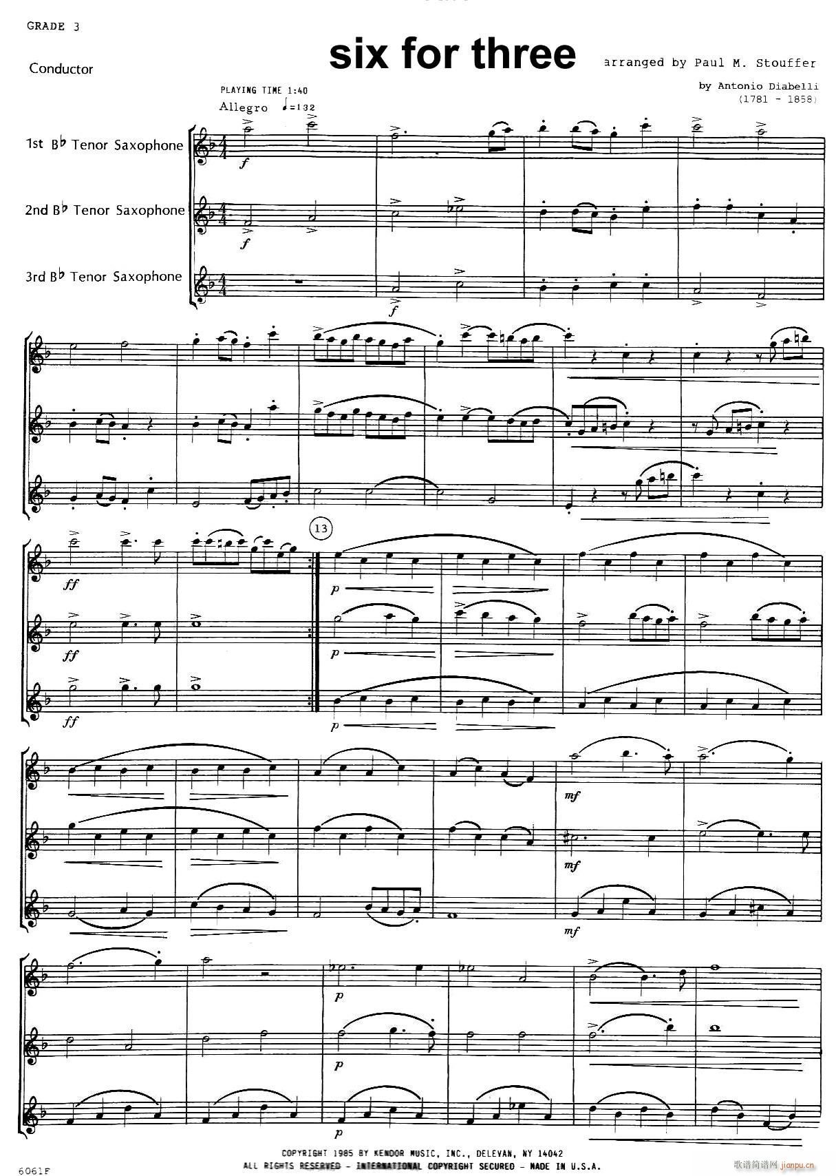 six for three 次中音三重奏(总谱)1