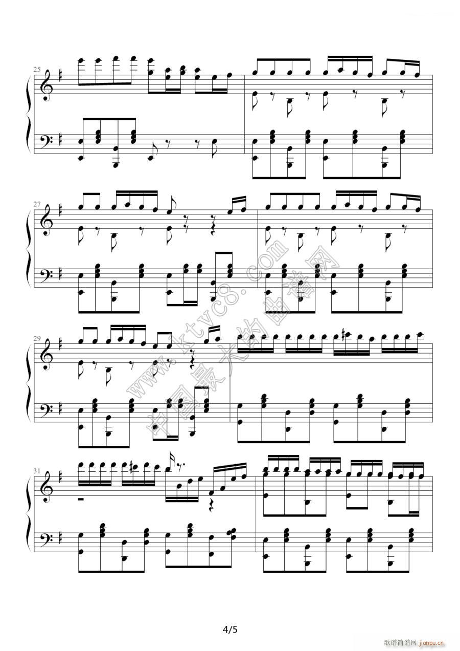 愤怒的小鸟 主界面背景音乐4(钢琴谱)1