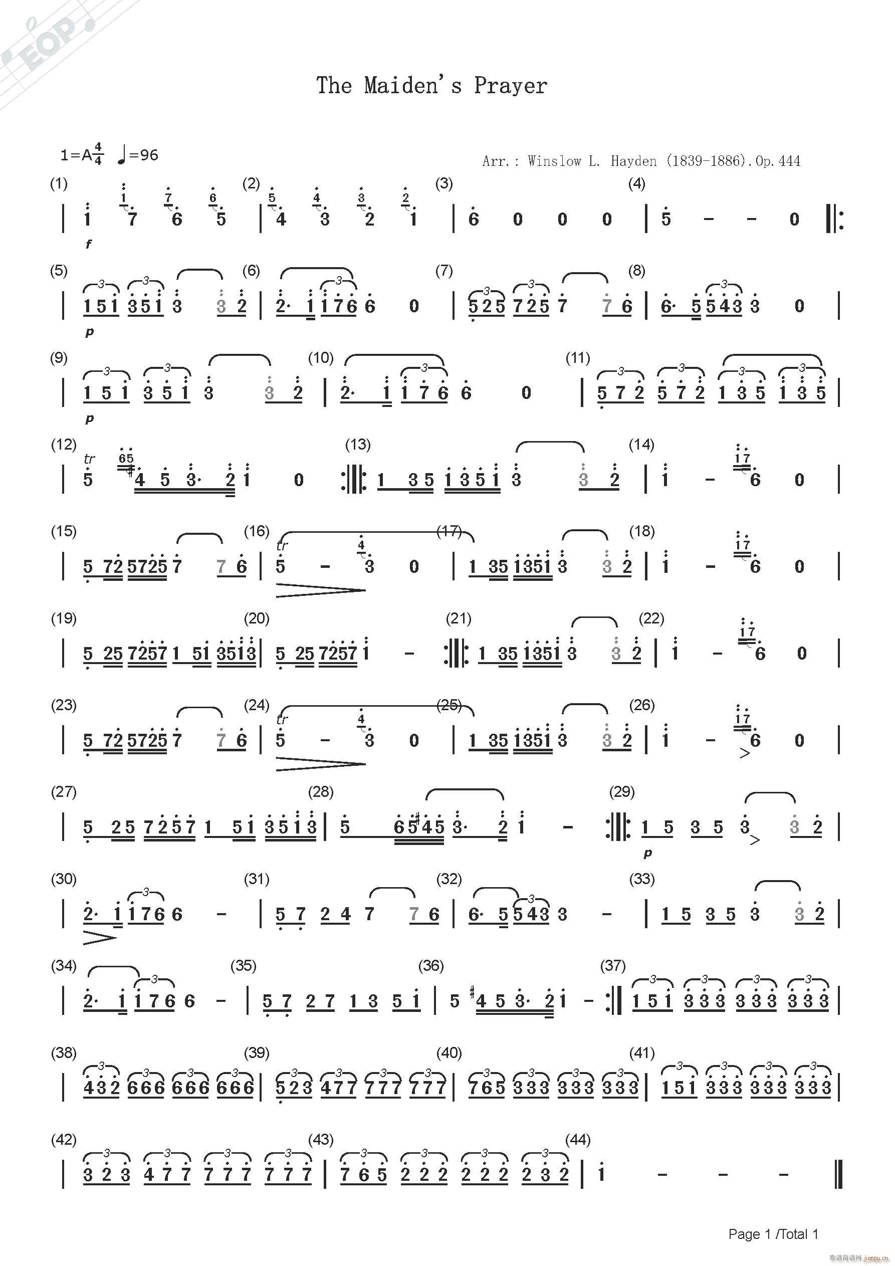 巴达捷夫斯卡 少女的祈祷(十字及以上)1