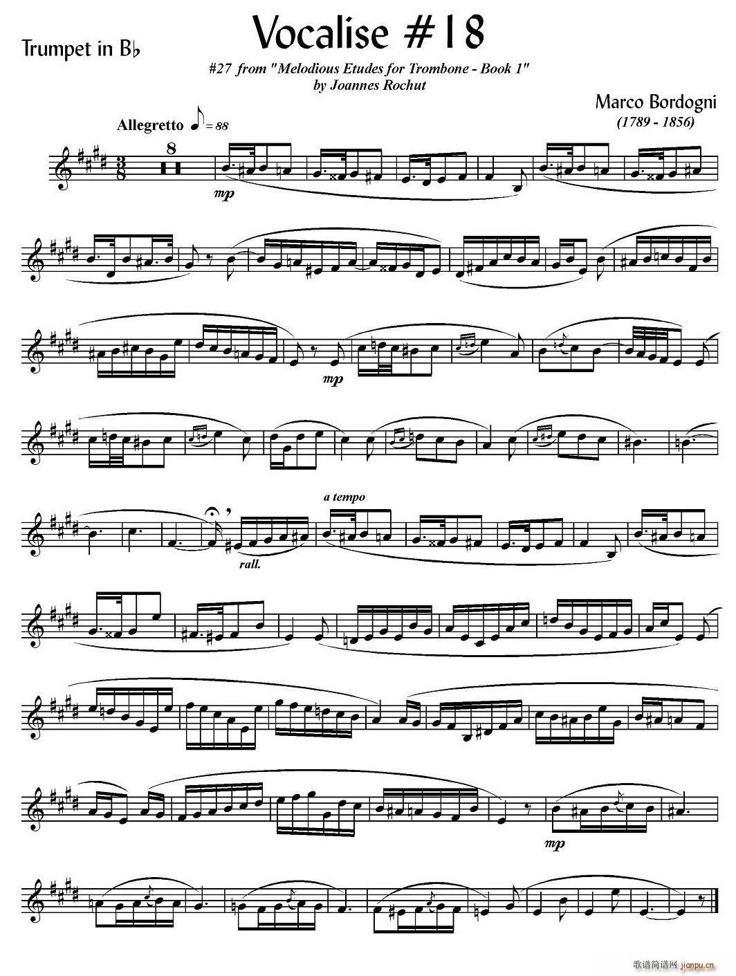 Bordogni Vocalise 18 小号(十字及以上)1