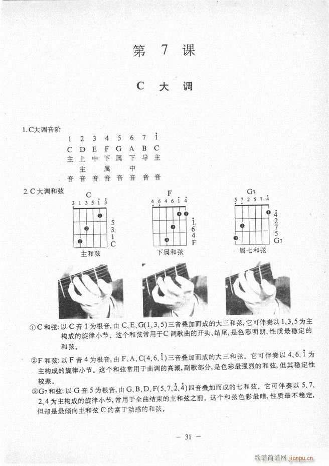 民谣吉他教程 目录前言 1 60(吉他谱)36