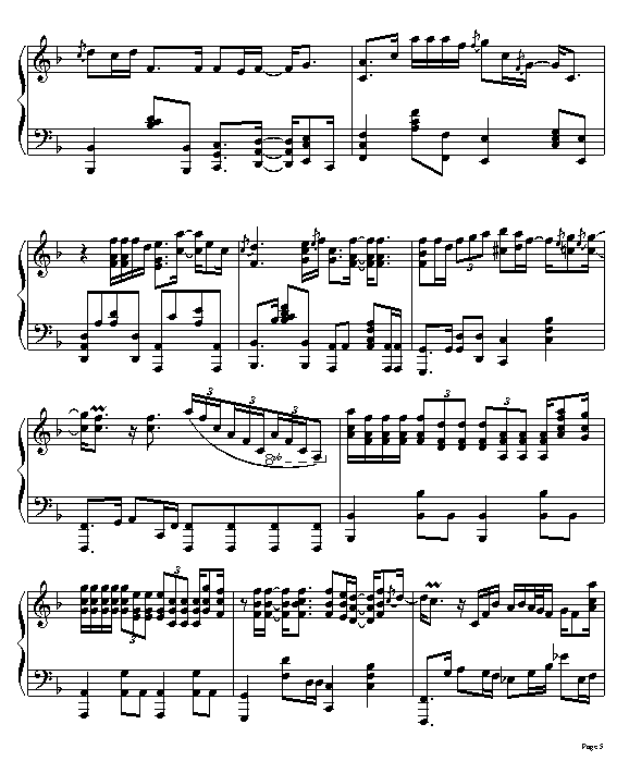 爱如潮水(钢琴谱)5