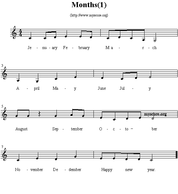 英文儿歌：Months(其他)1