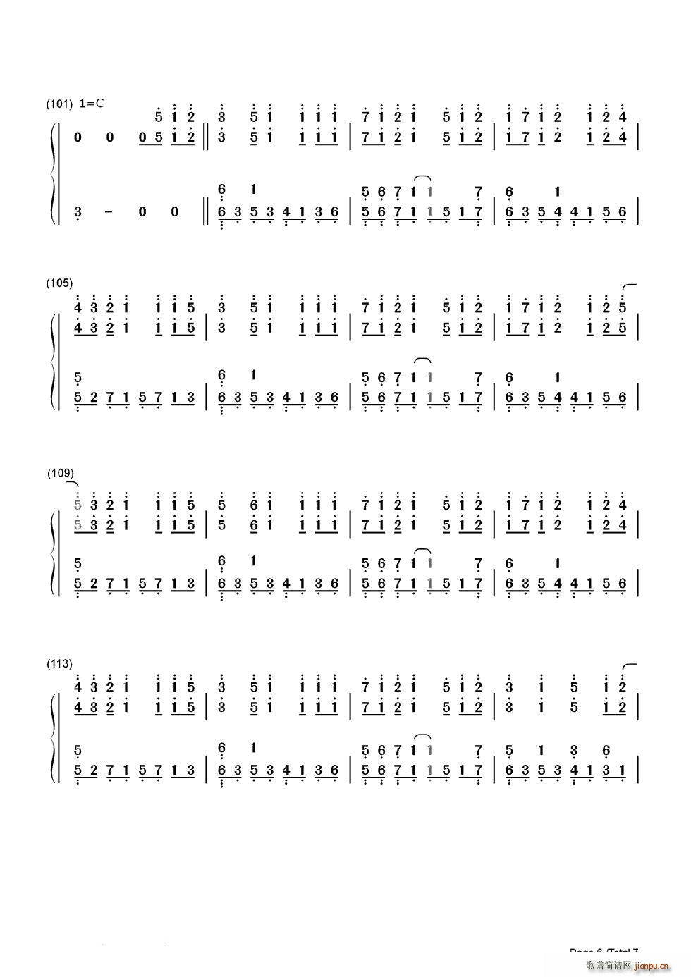 夜光烟花(钢琴谱)6