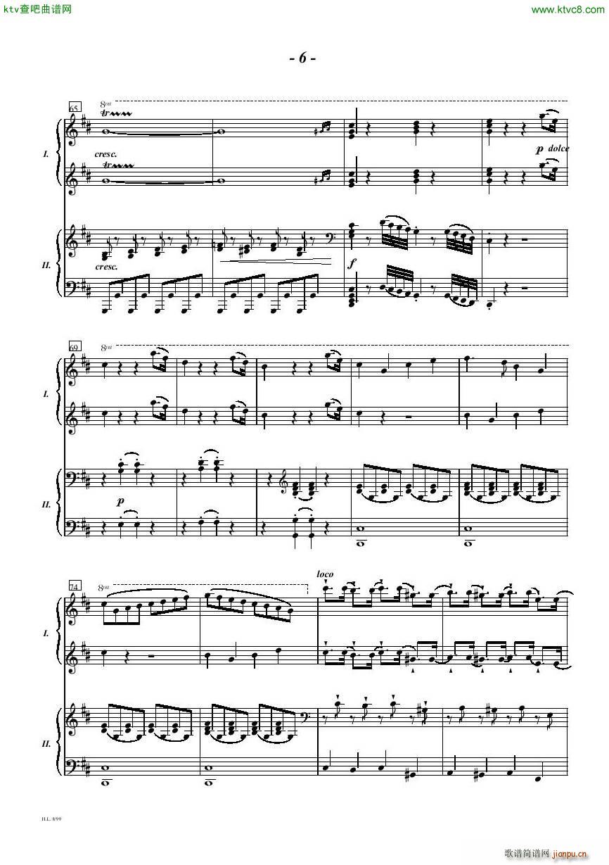 Diabelli Sonata Op33 For Two Pianos(钢琴谱)6