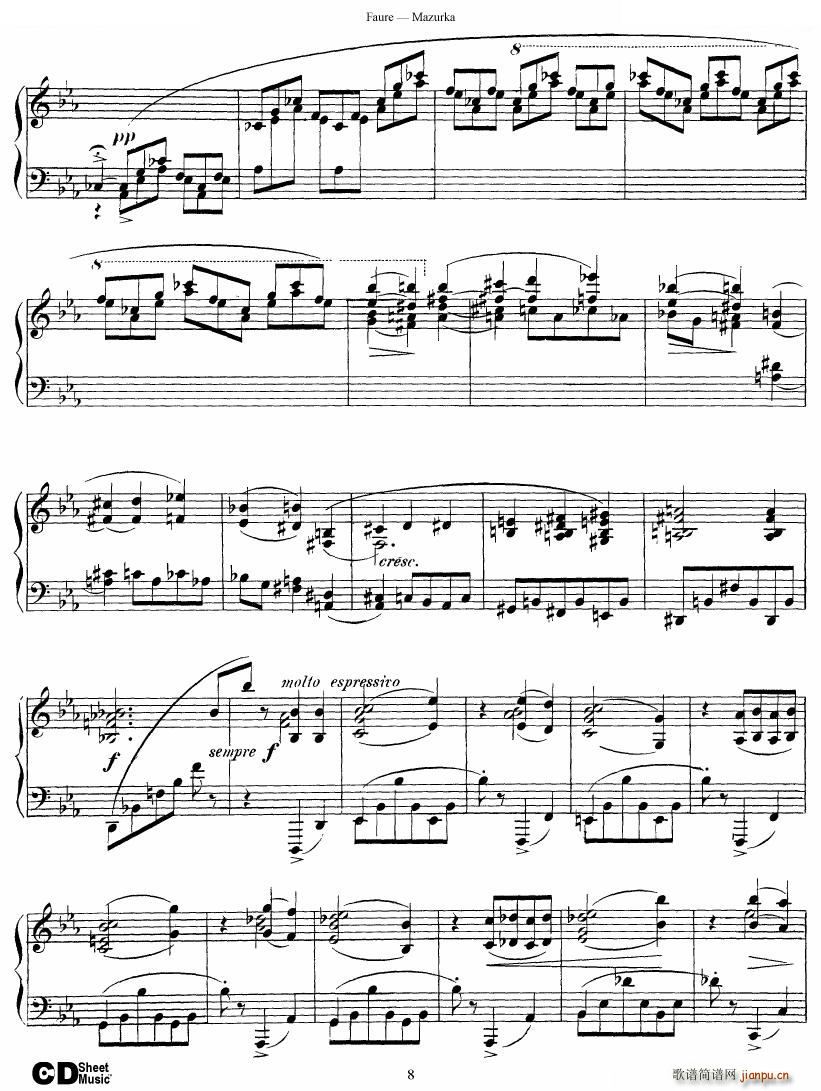 Faure Mazurka Op 32 Mazurka Op 32(十字及以上)8