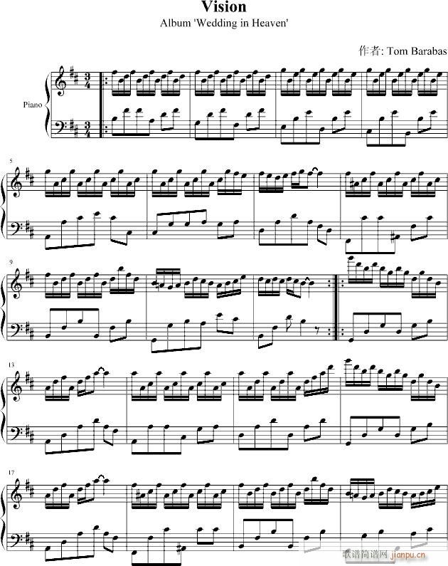 Vision(钢琴谱)1