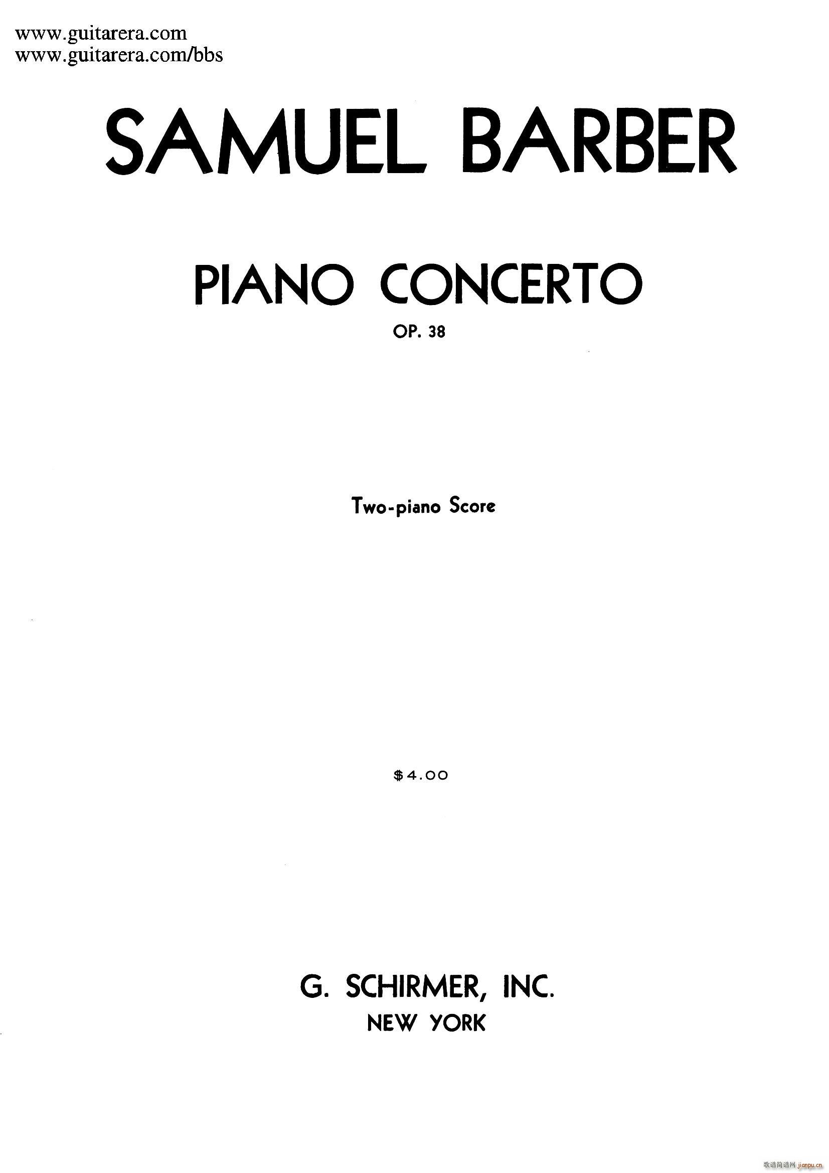 Piano Concerto Op 38 钢琴协奏曲 双钢琴 第三乐章(钢琴谱)1