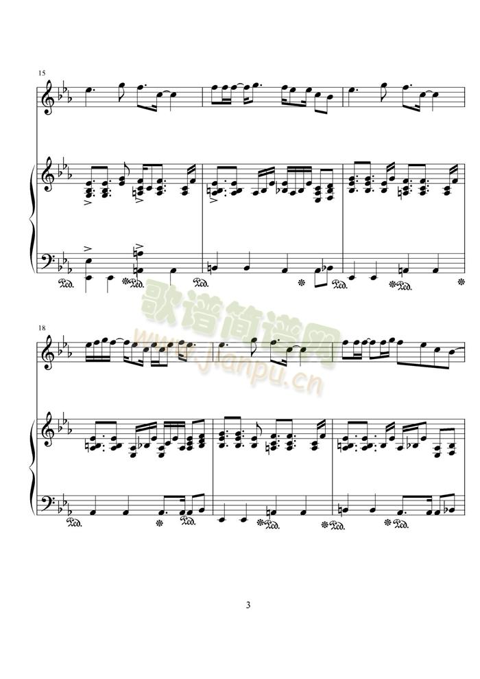 爱计较(钢琴谱)3