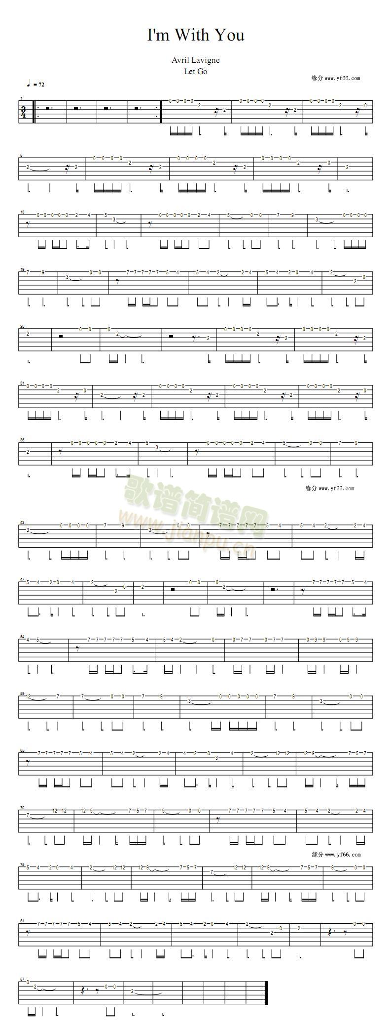 Imwithyou(吉他谱)1