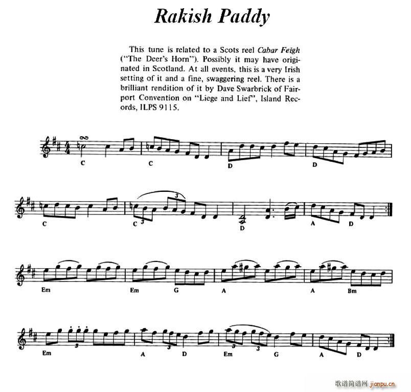 Rakish Paddy 爱尔兰民歌(十字及以上)1