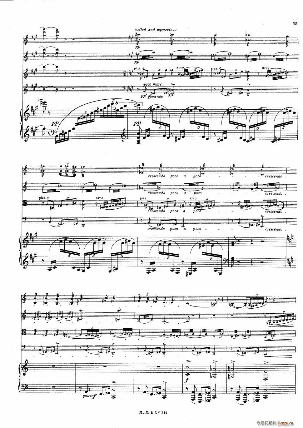 Bax Quintet for Harp and Strings(钢琴谱)15